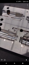 – Thermoset over-mold cavities milled complete. <em>hyper</em>MILL<sup>®</sup> really generates a beautiful surface finish with little effort. The lead-in and lead-outs (hyperMILL calls them macros) on the toolpaths are extremely smooth. I also utilized the “smooth overlap” function so there is no noticeable line when switching between Z level and contouring cuts.